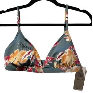 Roxy NWT Floral Bikini Swimsuit Top